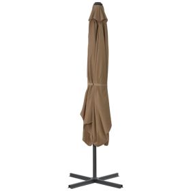 vidaXL Garden Parasol with Steel Pole 250x250 cm Taupe