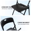 4 Pack Plastic Folding Chairs, Stackable Commercial Chairs, Portable Event Seats Indoor Outdoor for Home Event Party Picnic School Wedding, Black