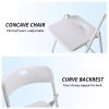 4 Pack Plastic Folding Chairs, Stackable Commercial Chairs, Portable Event Seats Indoor Outdoor for Home Event Party Picnic School Wedding, White