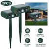 Ultrasonic Animal Repeller Solar Powered Motion Sensor Repellent IPX4 Waterproof Outdoor For Farm Garden Yard Repelling Deer Raccoon Cat Dog Rabbit Sq